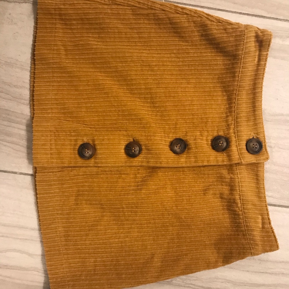 Mustard Corduroy Skirt 5